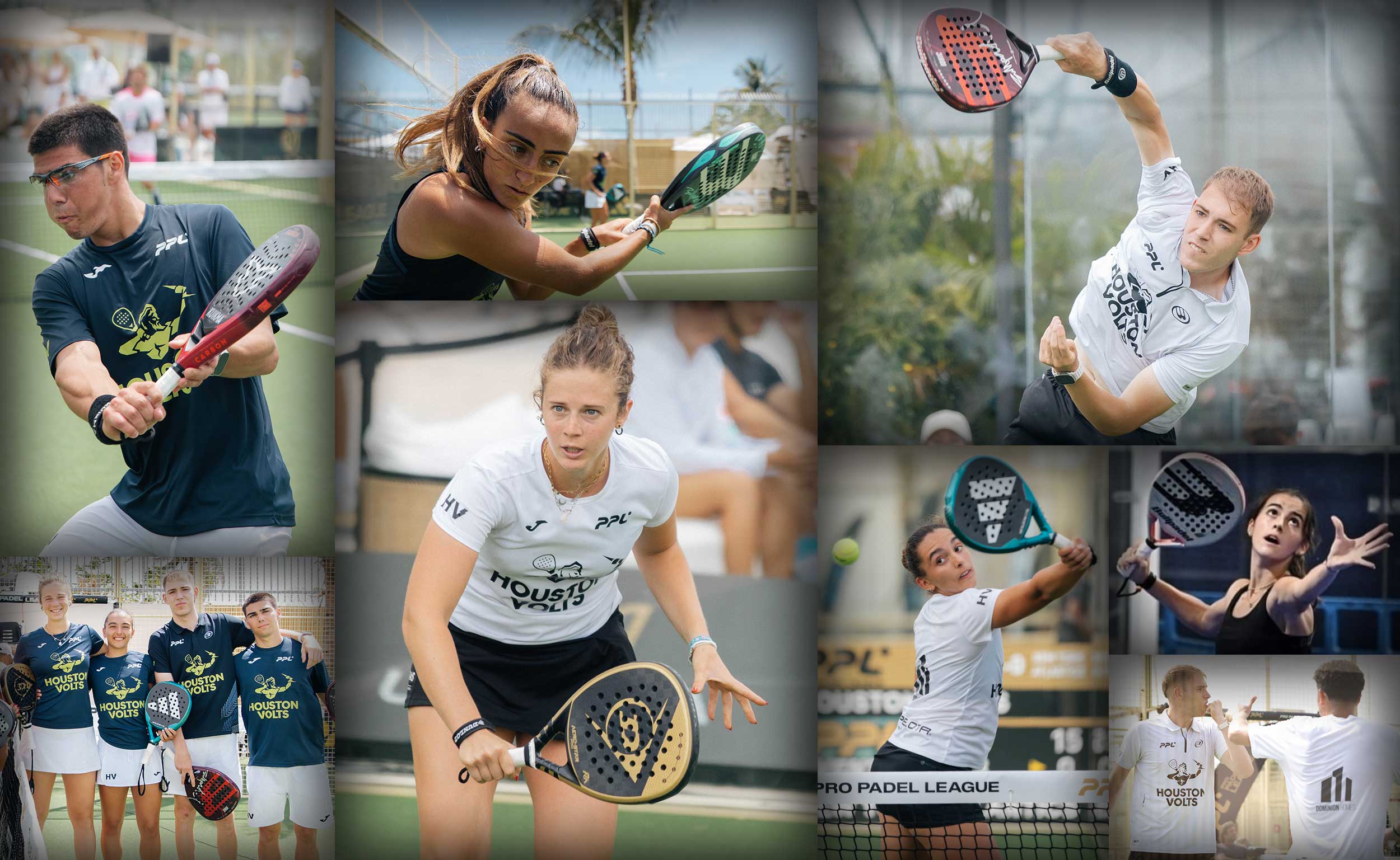 The Houston Volts roster in PPL action — official 2025 collage